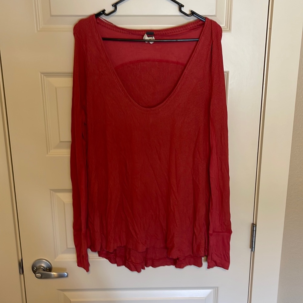 We the People, thermal like long sleeve top, size M
